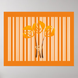 Abstracte kunstdeco-stijl Tulps Bouquet Poster