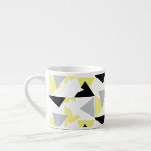 Abstracte kunstdriehoek Pyramide Patroonkoffie Mok