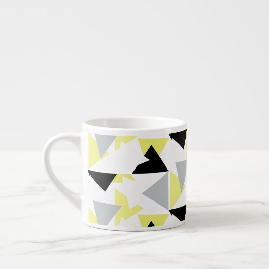 Abstracte kunstdriehoek Pyramide Patroonkoffie Mok (Links)