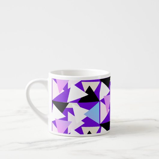 Abstracte kunstdriehoek Pyramide Patroonkoffie Mok (Links)