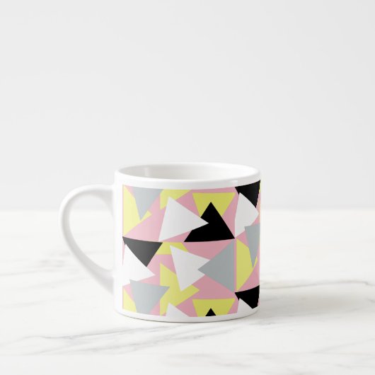 Abstracte kunstdriehoek Pyramide Patroonkoffie Mok (Links)