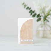 Abstracte kunstenaarstextuur vorm neutraal bedrijf afsprakenkaartje (Staand voorkant)