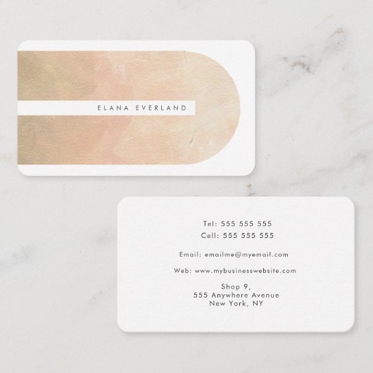 Abstracte kunstenaarstextuur vorm neutraal bedrijf afsprakenkaartje (Voorkant / Achterkant)