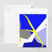 Abstracte kunstenergie briefkaart (Voorkant / Achterkant)