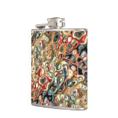 Abstracte kunstfles heupfles (Links)