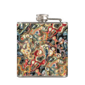 Abstracte kunstfles heupfles (Achterkant)