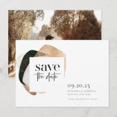 Abstracte kunstfoto-bruiloft save the date (Voorkant / Achterkant)