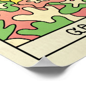 Abstracte kunstfoto van de dierentuin Gemini Poster (Hoek)