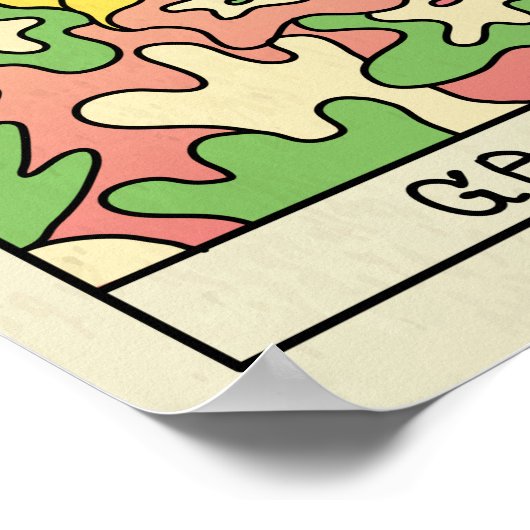 Abstracte kunstfoto van de dierentuin Gemini Poster (Hoek)