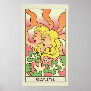 Abstracte kunstfoto van de dierentuin Gemini Poster