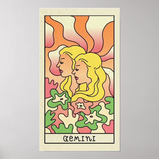 Abstracte kunstfoto van de dierentuin Gemini Poster (Voorkant)