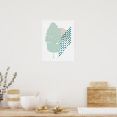 Abstracte kunstfoto van Tropische lef-tapekamer Poster (Keuken)