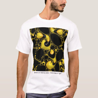 Abstracte kunstfractals van eero Alien bijen bij n T-shirt