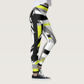 Abstracte kunstgeel pasta-kleuren Leggings (Rechts)