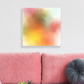 Abstracte kunstgele Paarse roze roze roze Canvas Afdruk (Insitu (Woonkamer))