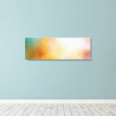 Abstracte kunstgele roodblauwe Paarse roze Canvas Afdruk (Insitu (Houten vloer))