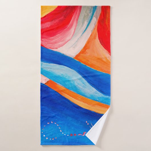 Abstracte kunstgetextureerde achtergrond, camoufle badhanddoek (Badhanddoek)
