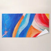Abstracte kunstgetextureerde achtergrond, camoufle badhanddoek (Badhanddoek)