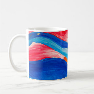 Abstracte kunstgetextureerde achtergrond, camoufle koffiemok