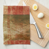 Abstracte kunstgreep Geometric Red Oranje Groen Theedoek (Quarter Fold)