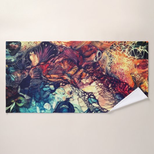Abstracte kunsthanddoek badhanddoek (Badhanddoek)