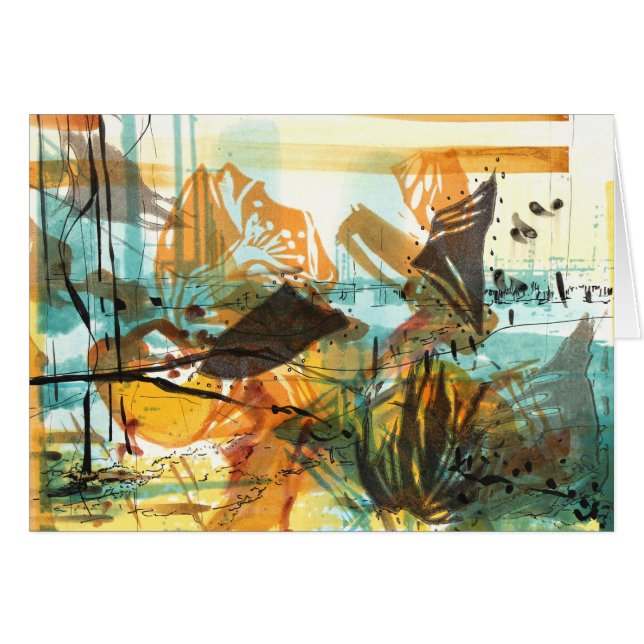 Abstracte kunstkaartjes oppies Urban Highway Calif (Voorkant Horizontaal)