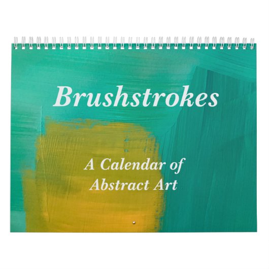 Abstracte Kunstkalender met penseelstreken Kalender (Hoes)