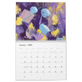 Abstracte Kunstkalender met penseelstreken Kalender (Jan 2027)
