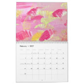 Abstracte Kunstkalender met penseelstreken Kalender (Feb 2027)