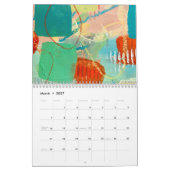 Abstracte Kunstkalender met penseelstreken Kalender (Mar 2027)