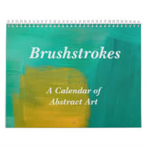 Abstracte Kunstkalender met penseelstreken