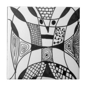 Abstracte kunstkeramische tapijten tegeltje