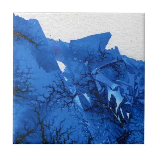 Abstracte kunstkeramische tapijten tegeltje (Voorkant)