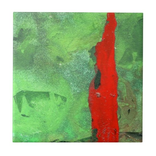 Abstracte kunstkeramische tapijten tegeltje (Voorkant)