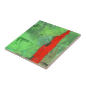 Abstracte kunstkeramische tapijten tegeltje (Zijkant)