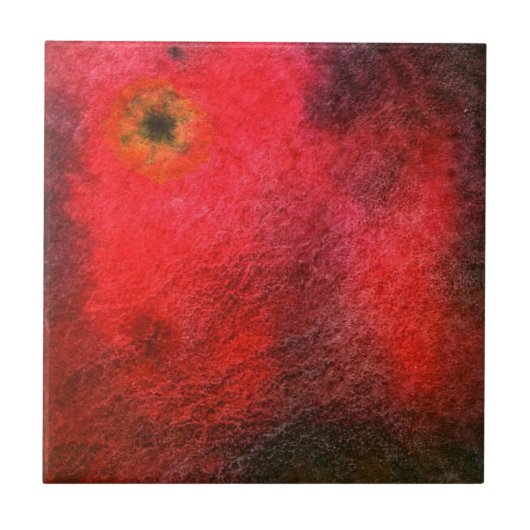 Abstracte kunstkeramische tapijten tegeltje (Voorkant)