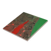 Abstracte kunstkeramische tapijten tegeltje (Zijkant)