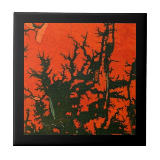 Abstracte kunstkeramische tapijten tegeltje (Voorkant)