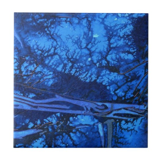 Abstracte kunstkeramische tapijten tegeltje (Voorkant)