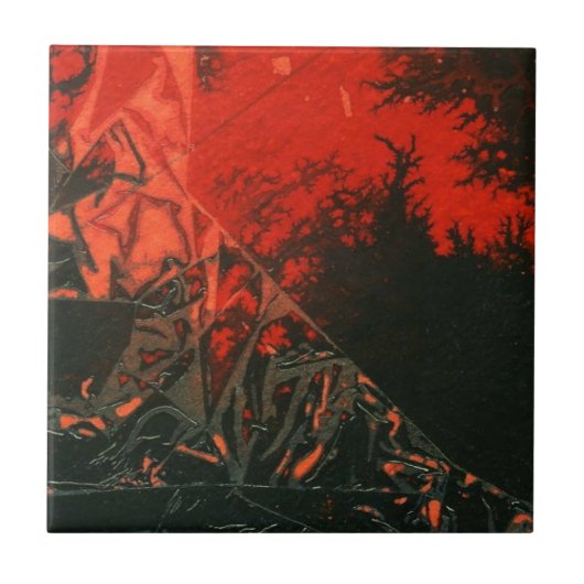 Abstracte kunstkeramische tapijten tegeltje (Voorkant)