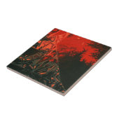 Abstracte kunstkeramische tapijten tegeltje (Zijkant)