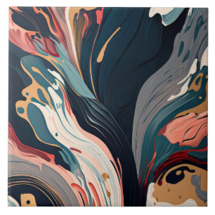 Abstracte kunstkeramische Tegels Tegeltje