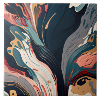 Abstracte kunstkeramische Tegels Tegeltje