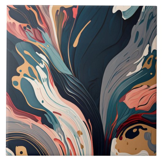 Abstracte kunstkeramische Tegels Tegeltje (Voorkant)