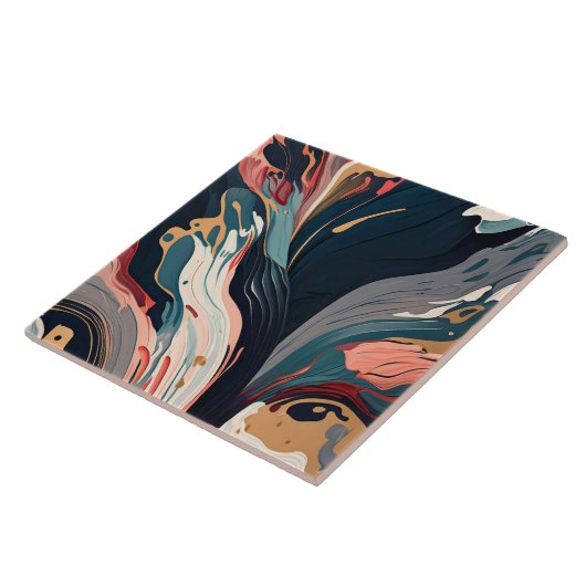 Abstracte kunstkeramische Tegels Tegeltje (Zijkant)