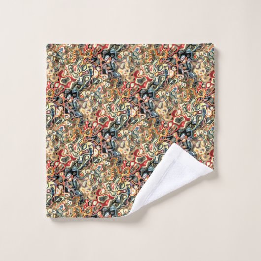 Abstracte kunstkeukenset bad handdoek (Wasdoekje)