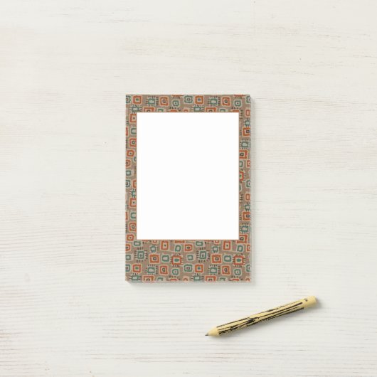 Abstracte kunstkledingpatches 2 post-it® notes (Op bureau)