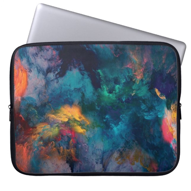 Abstracte kunstklep voor neopreen laptophoes van 1 laptop sleeve (Voorkant)