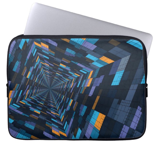 Abstracte kunstklep voor neopreen laptophoes van 1 laptop sleeve (Voorkant)