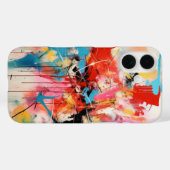 Abstracte kunstkleuren Case-Mate iPhone case (Achterkant (horizontaal))